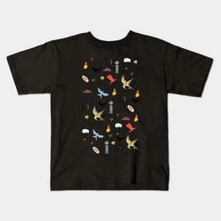 Hunger Games quality pattern  - black version Kids T-Shirt